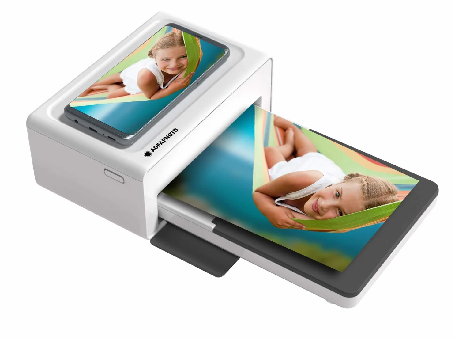 AgfaPhoto Realipix Moments AMO46 drukarka fotograficzna 10x15 cm Bluetooth 4Pass sublimacja termiczna Biała