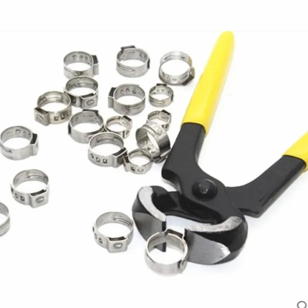 Zaciski do węży, pierścienie zaciskowe, 5-20 szt./partia, 5,3 mm do 50 mm, zacisk do rur ze stali nierdzewnej 304, pojedyncze zaciski do węża do uszu, zestaw pojedynczy, (10,8 13,3 mm, 10 szt.)
