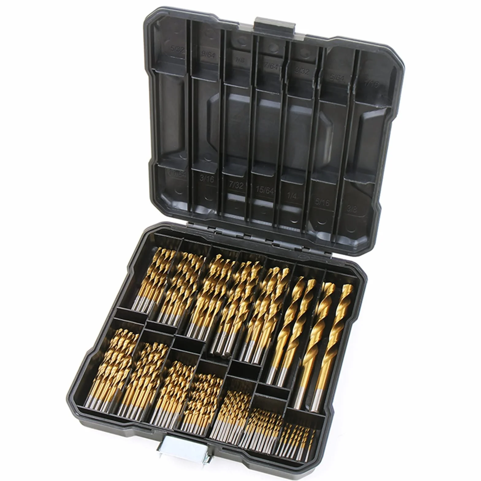 100 sztuk wiertła do metalu HSS T-itanium metryczne wiertła do metalu zestaw bitów 1-10mm wiertło spiralne do metalu drewno plastikowe wiertło zestaw akcesoriów