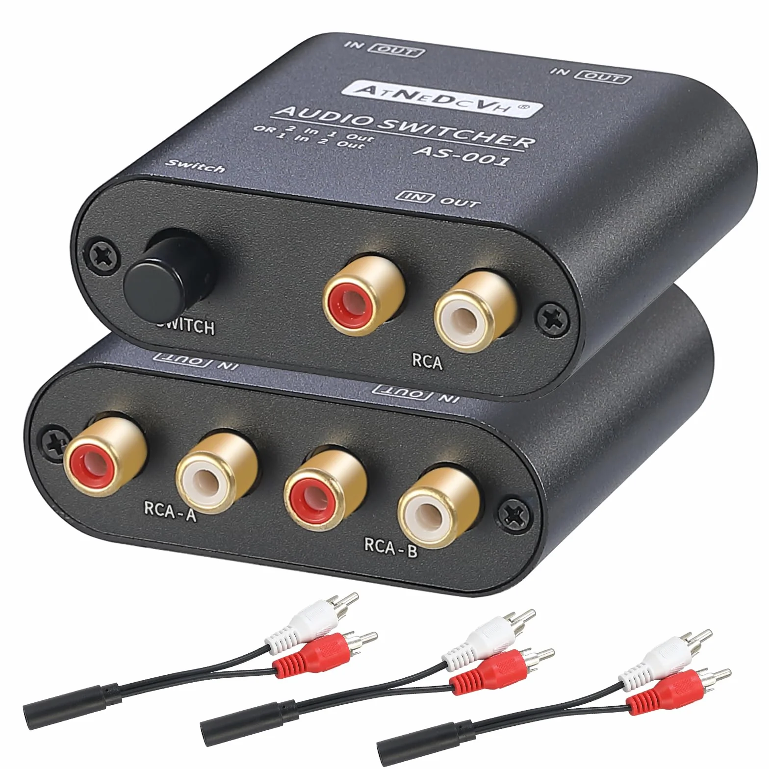 Dwukierunkowy przełącznik audio RCA 3,5 mm 2-drożny stereofoniczny L/R