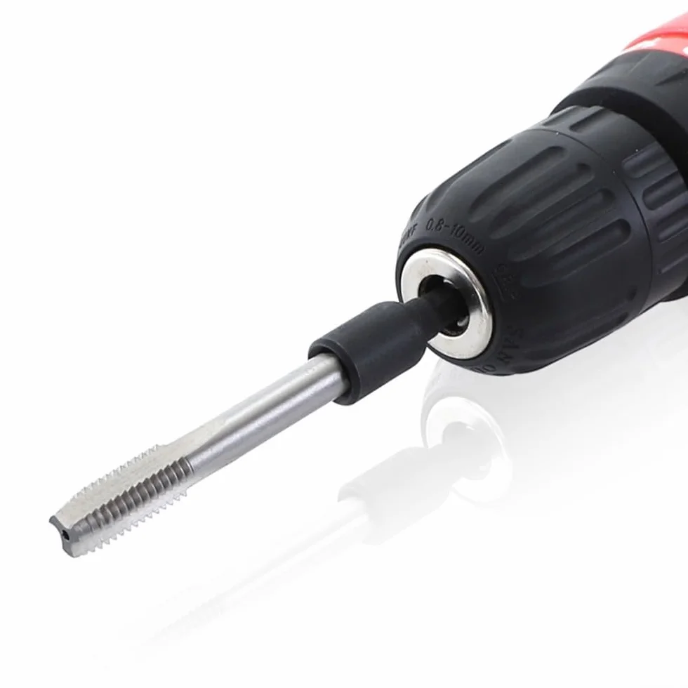 Eawfgtuw Adapter do gwintownika, zestaw przedłużek, trzpień sześciokątny 1/10.2 cm, stal stopowa, do produkcji form, napraw samochodów, konserwacji maszyn (M-4)