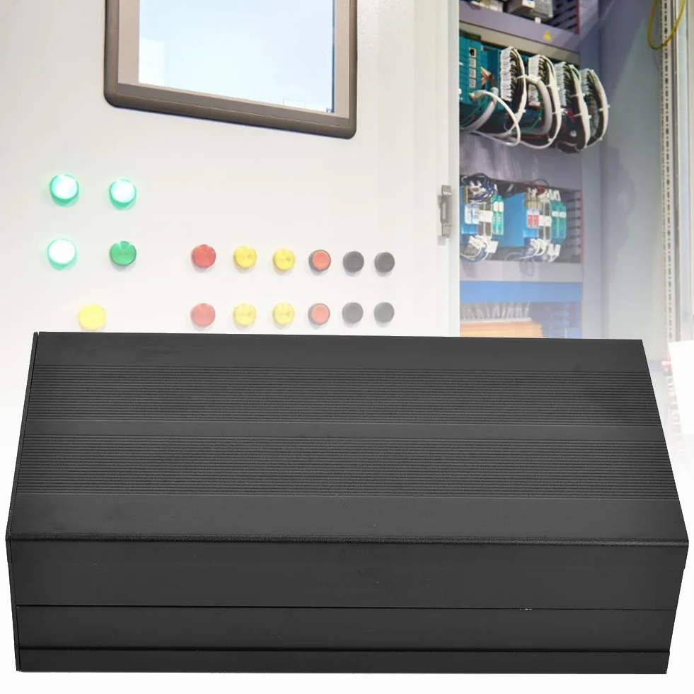 Pudełko projektowe ze stopu aluminium, 55X106X200mm obudowa w kolorze piaskowym, elektroniczna obudowa ochronna, rozpraszająca ciepło skrzynka przyłączeniowa