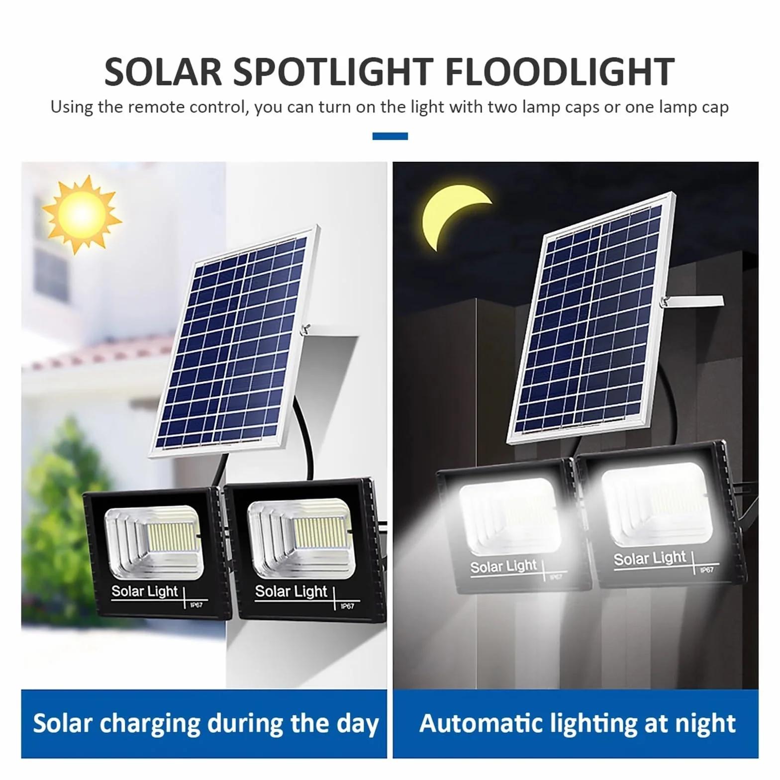 Zewnętrzne Naświetlacze, Lampy solarne Ogród na zewnątrz Kinkiet LED Reflektor Budynki Światło słoneczne IP67 Wodoodporna lampa Oświetlenie awaryjne patio