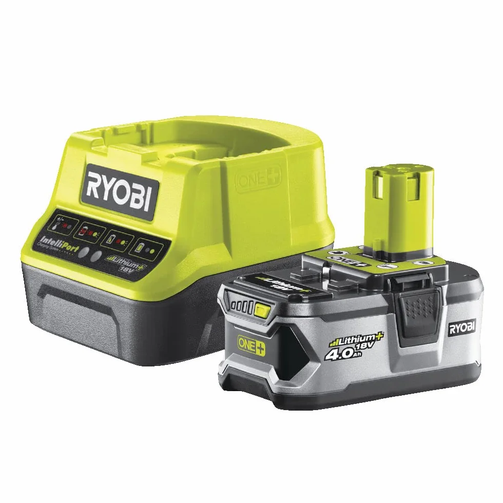 Ryobi Szlifierka Kątowa Akumulatorowa 18V, R18AG-140S, Średnica Tarczy 115 mm, Zestaw Zawiera Akumulator 4.0 Ah i Ładowarkę
