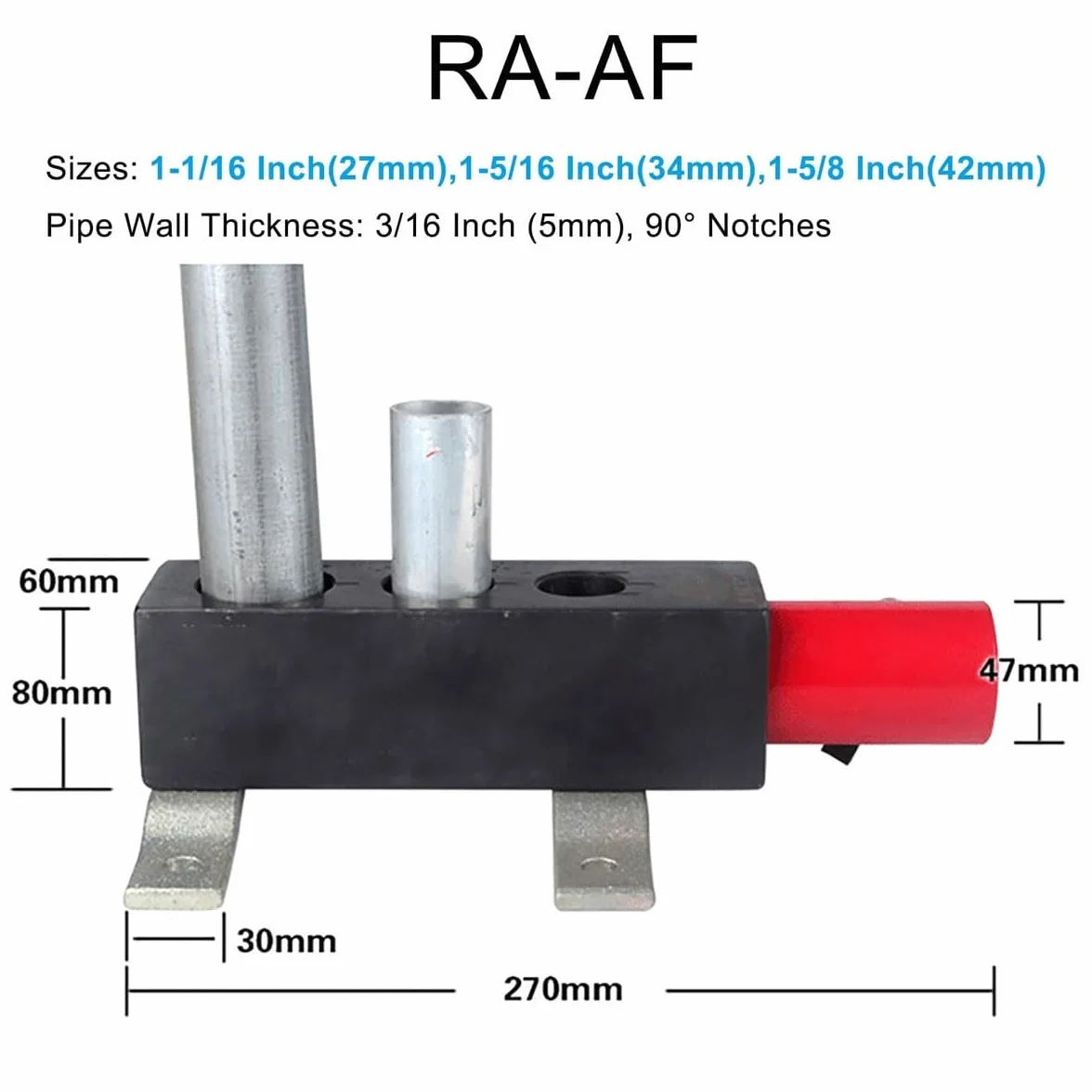 Hydrauliczne narzędzie do wycinania rur stalowych, do cięcia rur o średnicy 27/34/42 mm i 48/60 mm, akcesoria do spawania i cięcia