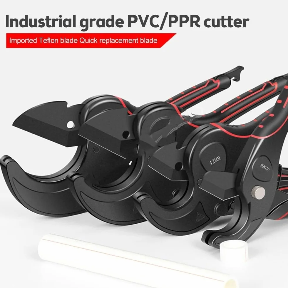 Przecinak do Rur Obcinak do rur 32mm-75mm Korpus ze stopu aluminium Nożyczki zapadkowe Obcinak do rur Narzędzia ręczne do cięcia węży nożyce do rur z grzechotką(0-63mm)