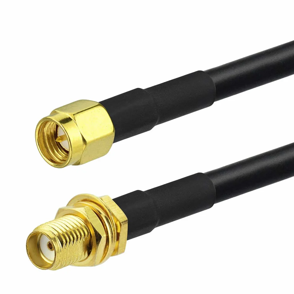 Superbat Kabel koncentryczny SMA męski na żeński RG58 3 m zestaw adaptera RF