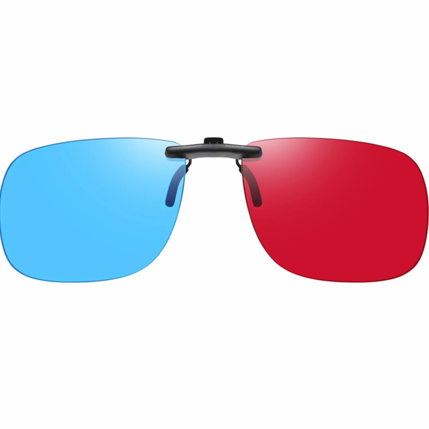 Czerwone niebieskie okulary 3D z klipsem, gra filmowa, anaglif, czerwono-cyjan, okulary 3D
