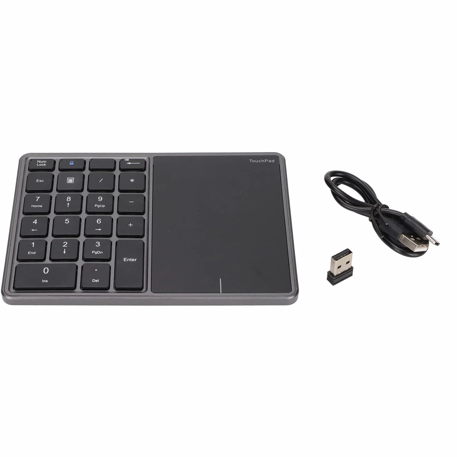 Bezprzewodowa klawiatura numeryczna z touchpadem, blok numeryczny Bluetooth do laptopa, 22 przyciski, bezprzewodowa klawiatura numeryczna BT Dual Mode Numeric Keypad, 2,4 G 2 w 1, przenośna klawiatura