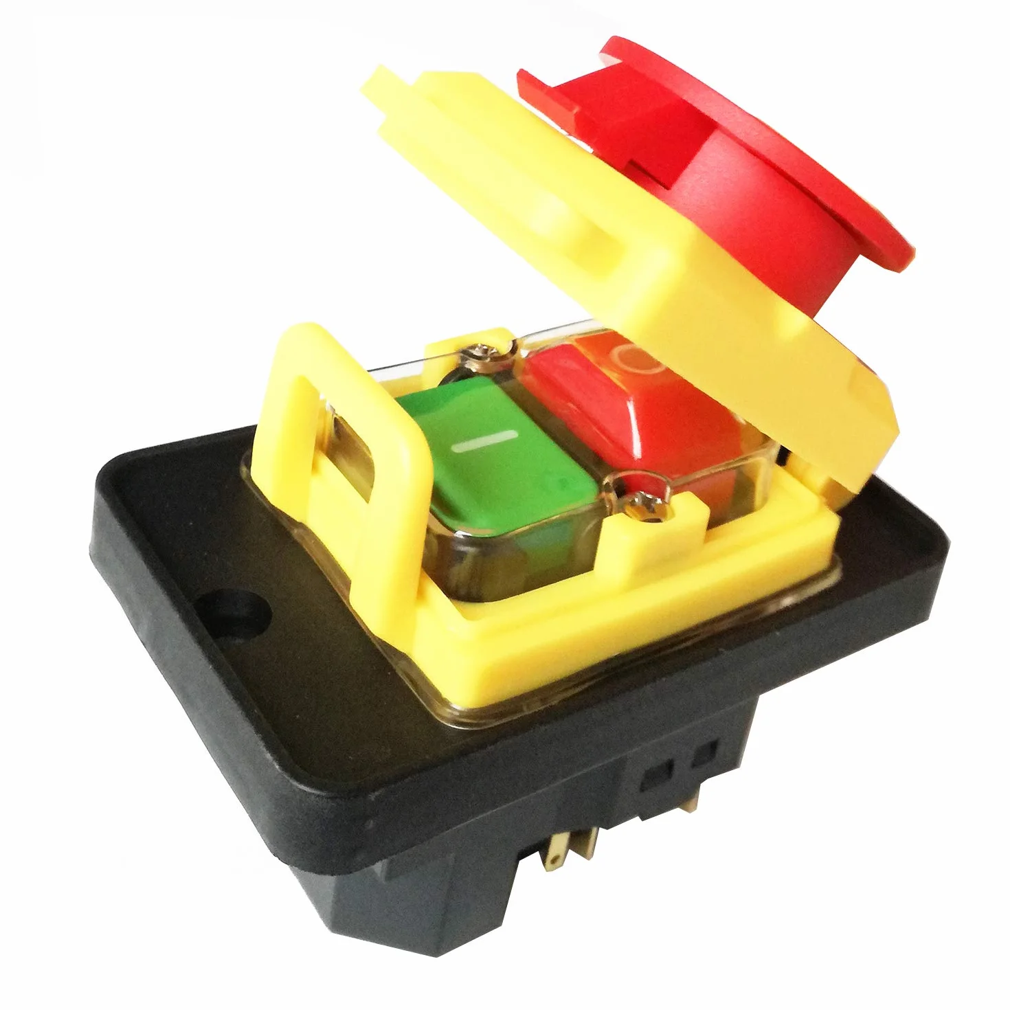KEDU KJD18 5-pinowy wodoszczelny przełącznik elektromagnetyczny przyciskowy, ochrona pracy, przełącznik przyciskowy, 250 V, 15 (12) A