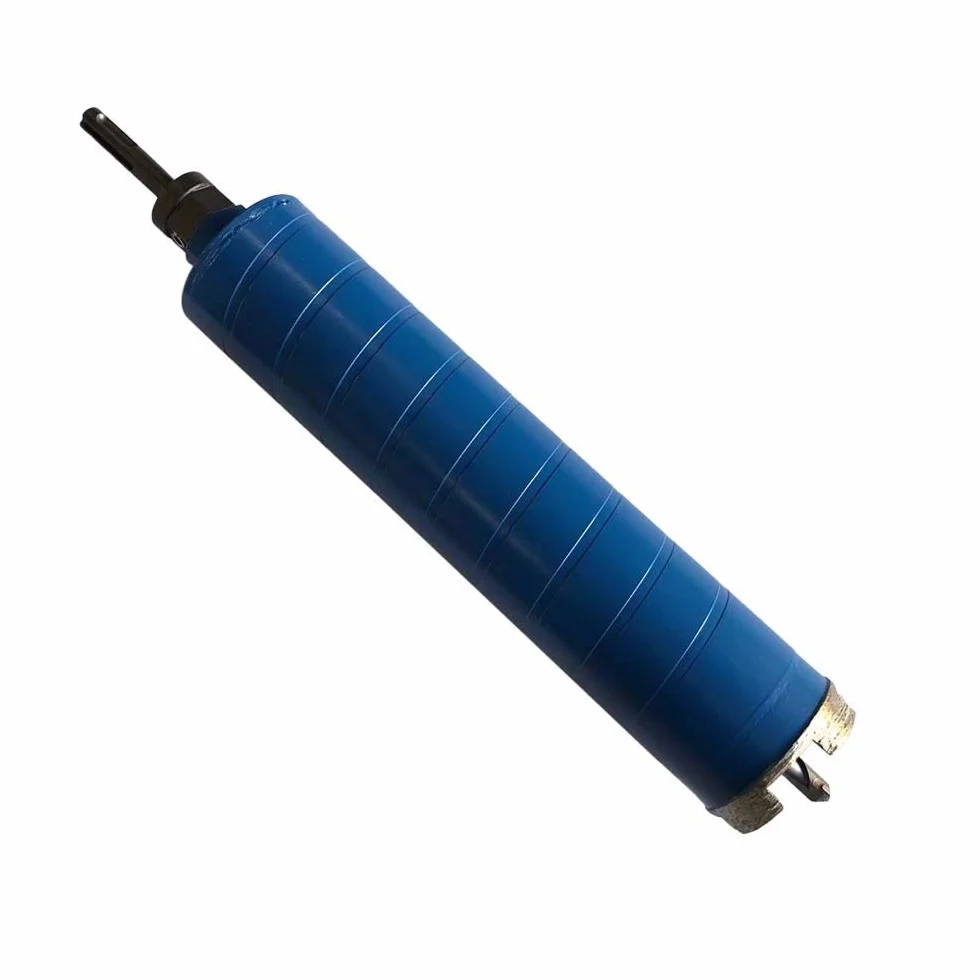 Diamentowy suchy rdzeń do cegieł i bloków z adapterem do bitów pilotowych SDS Plus, głębokość wiercenia 24 cm, trzpień 5/8"-11