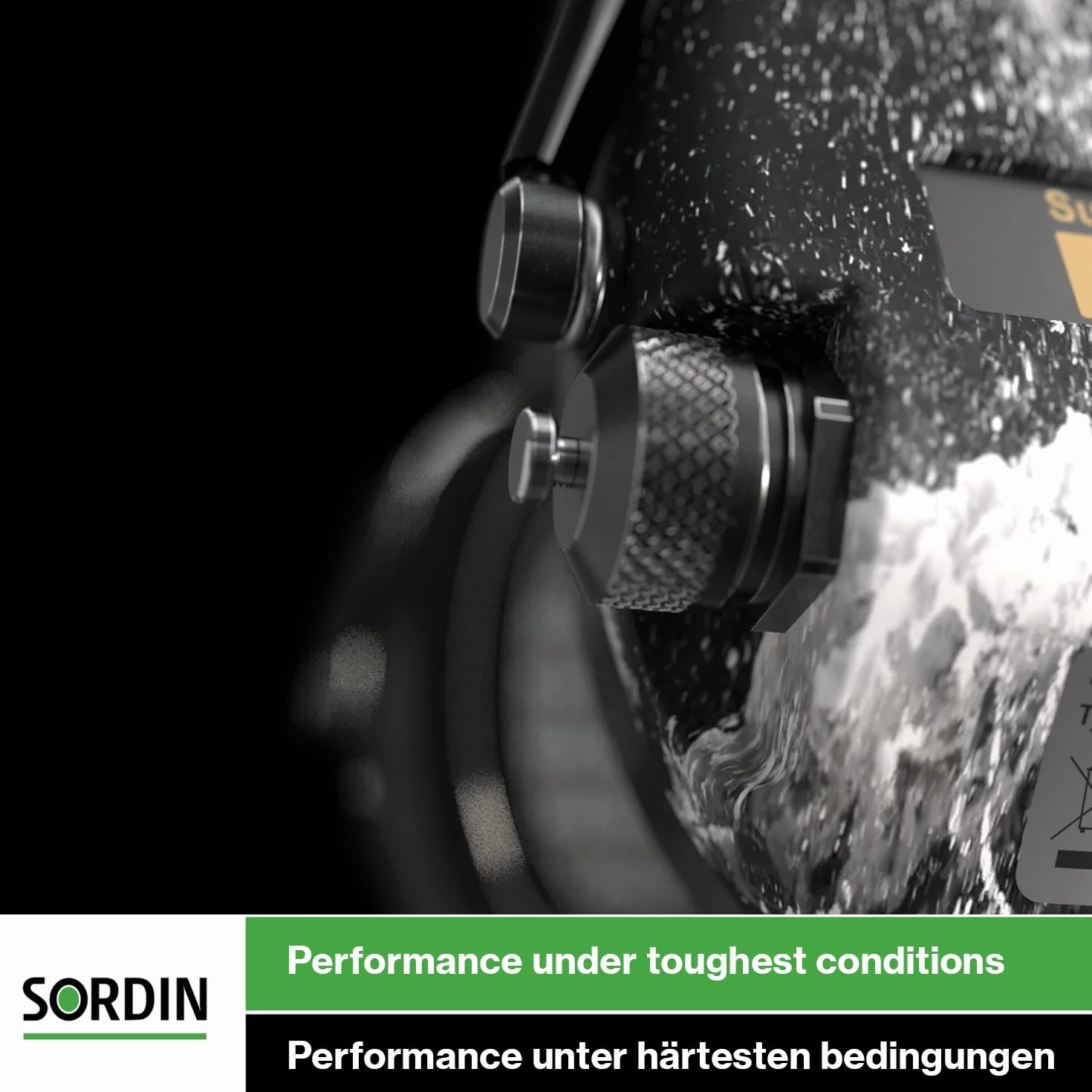 Sordin Pro-X LED - aktywny ochronnik słuchu dla myśliwych - EN 352 - żelowa poduszka i skórzany pasek