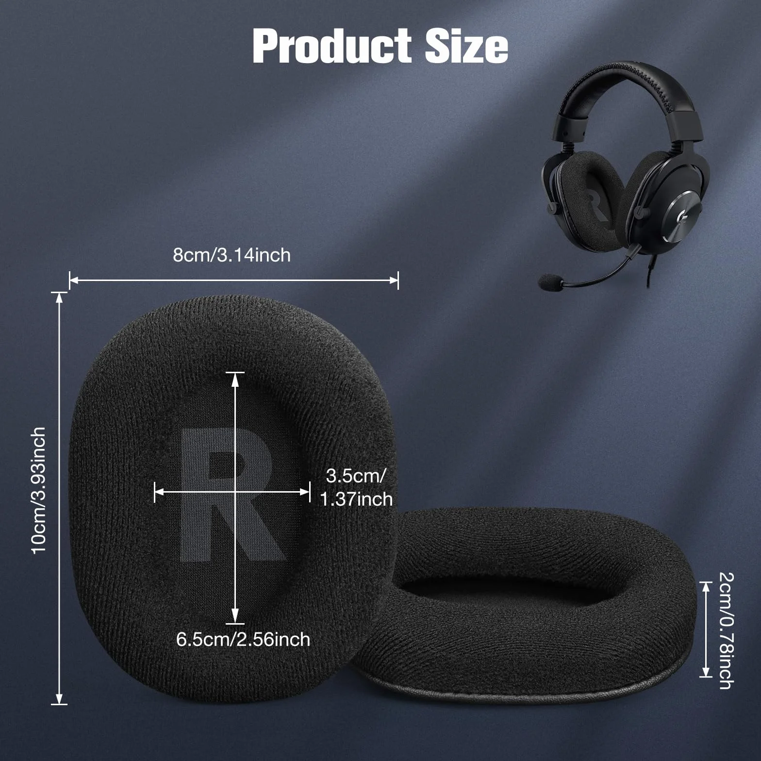 Logitech G Pro X Zestaw słuchawkowy, zapasowe słuchawki douszne, czarny aksamit