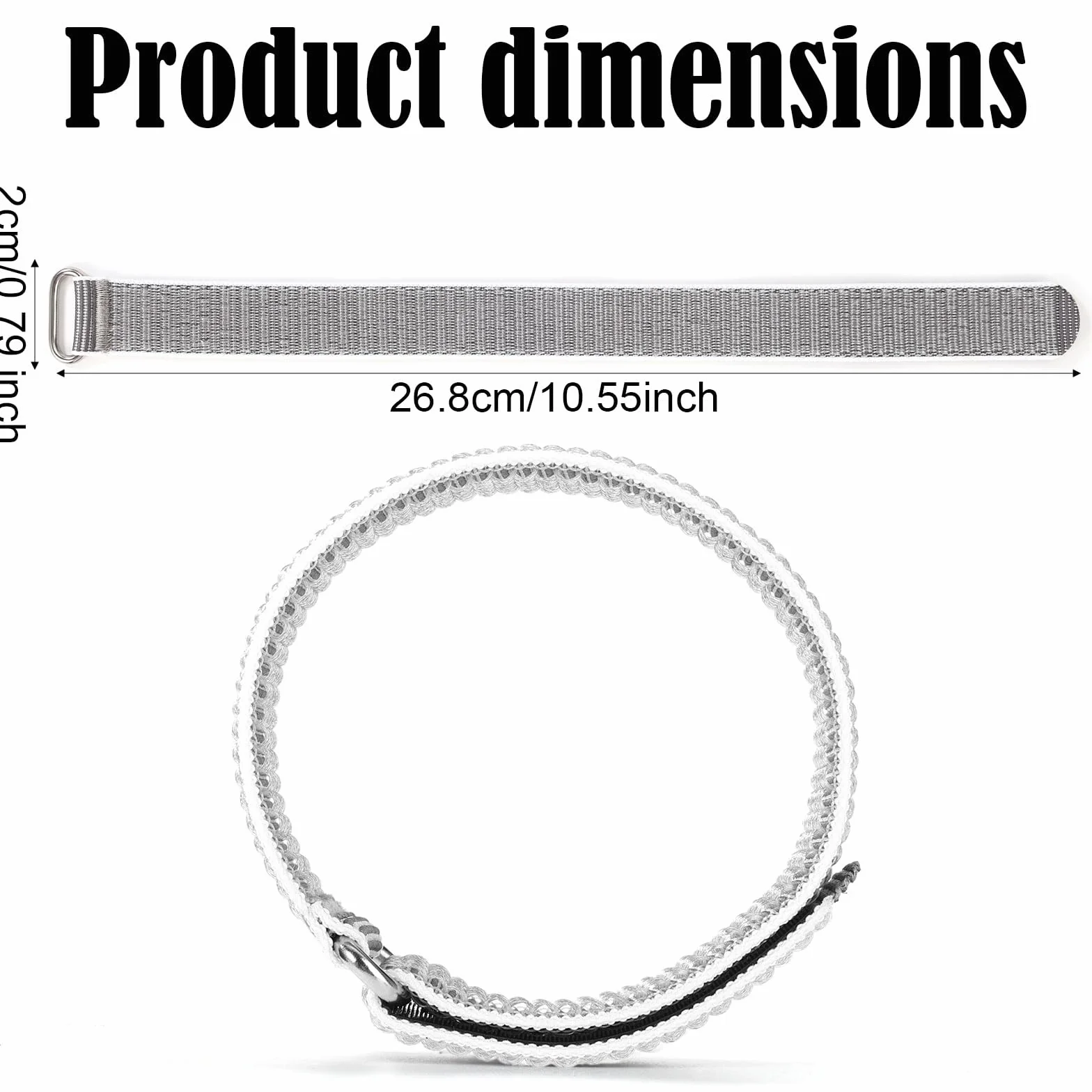 Pasek Wymienny do Opaski Hume Health Band 26,8 x 2 cm Regulowany Szary