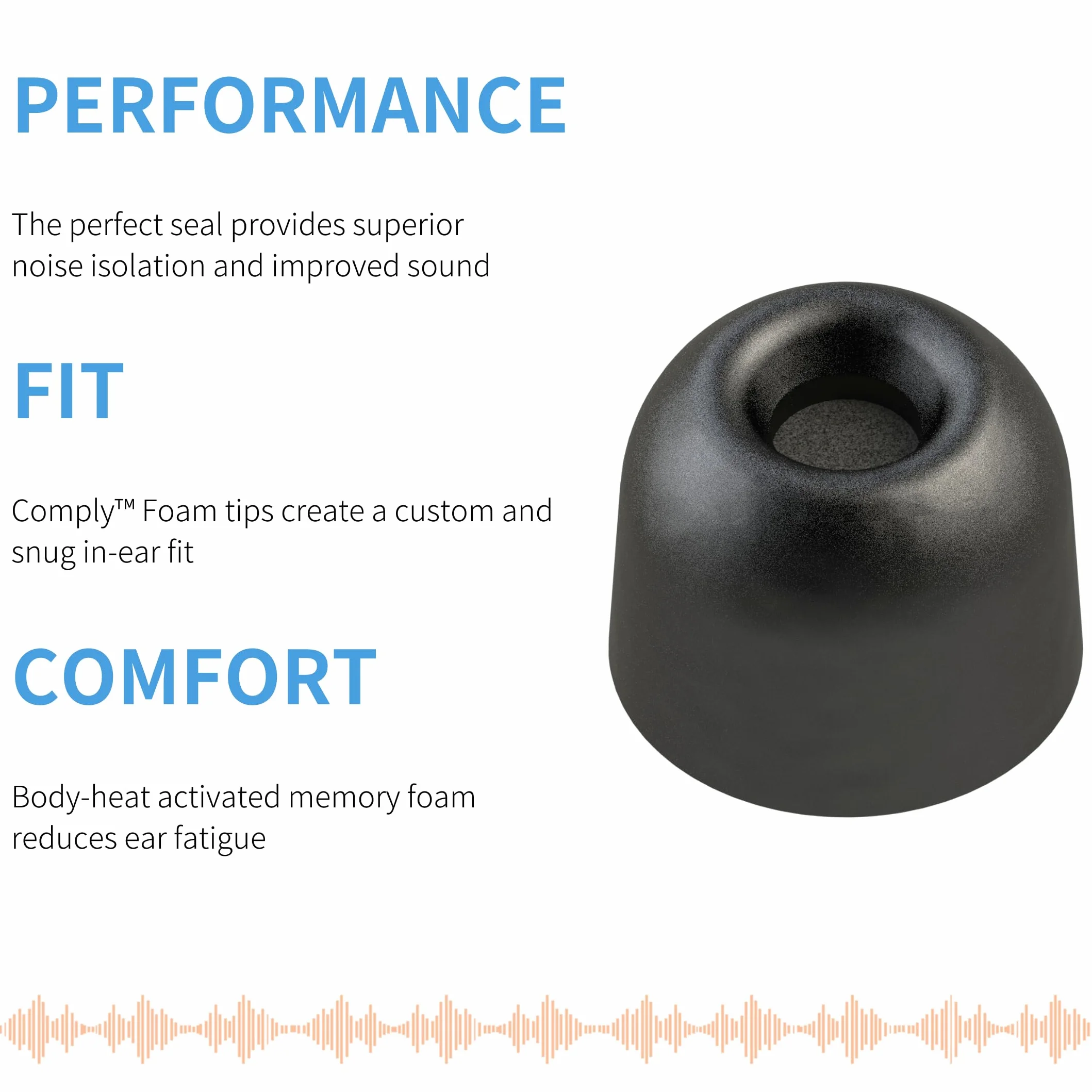 COMPLY Końcówki douszne TrueGrip Pro Wymienne z pianki z pamięcią kształtu