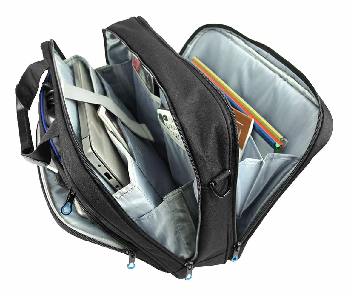 KROSER Torba na laptopa 15,6 cala wodoodporna listonoszka z kieszeniami RFID