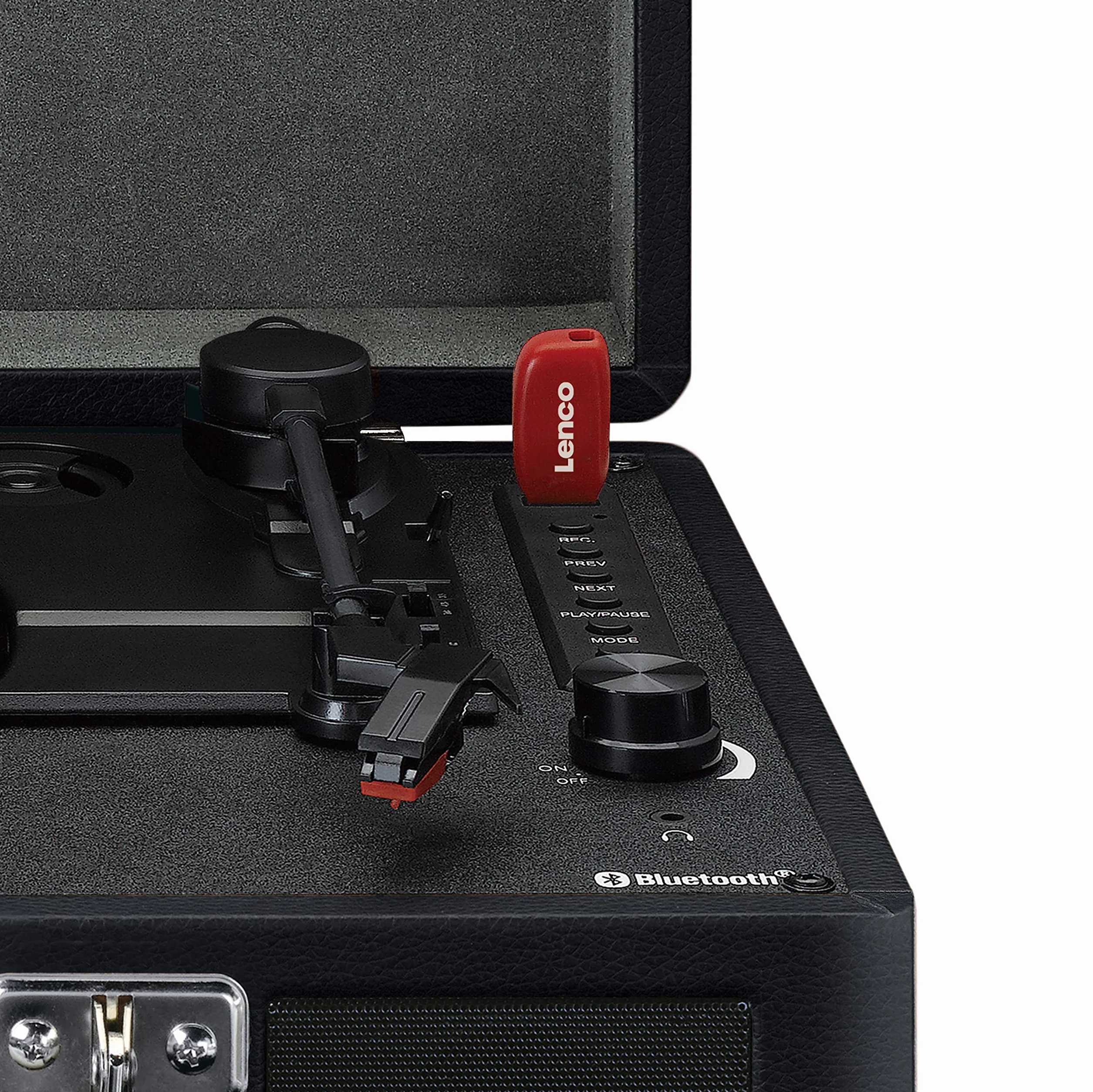 Classic Phono TT-115 gramofon – Bluetooth – USB – 3 prędkości – bezpośrednie nagrywanie na USB bez komputera – napęd pasowy – czarny