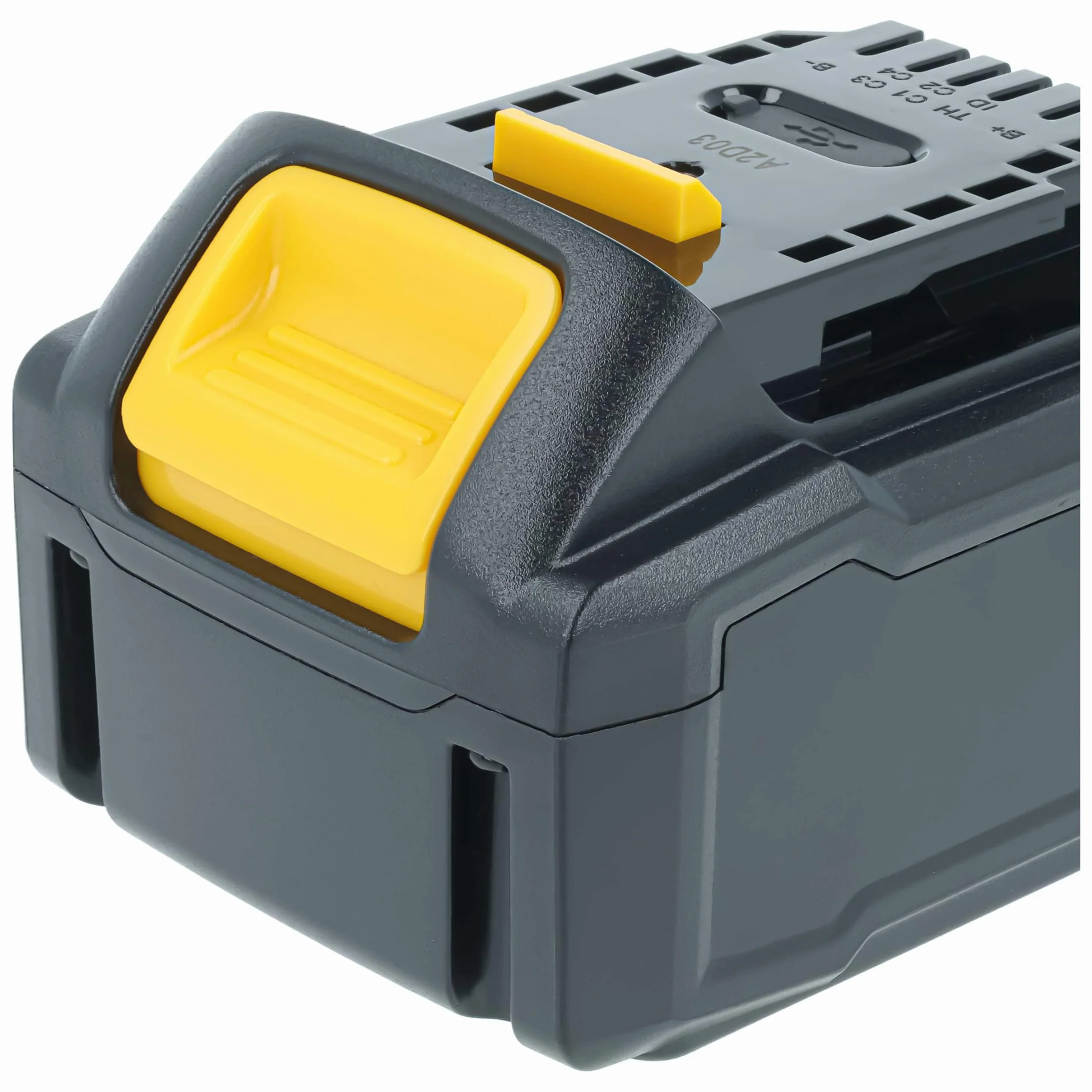 vhbw 2 x zamiennik baterii do Dewalt DCB206 do elektronarzędzi (5000 mAh, litowo-jonowy, 18 V), 1 x port USB C