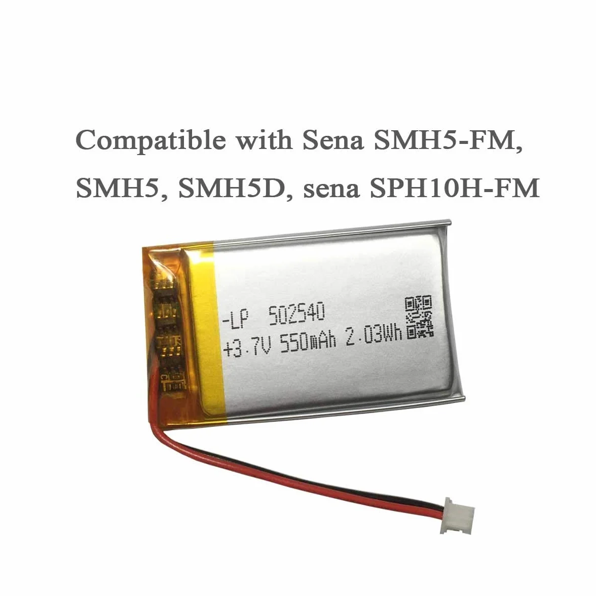 XINLANTECH 3,7 V akumulator zastępczy 500 mAh - PL 502540 PH1,25 do zestawu słuchawkowego Bluetooth Sena SM5, SMH5-FM, SMH 20, MP3, MP4, mini DV, mała kamera i więcej