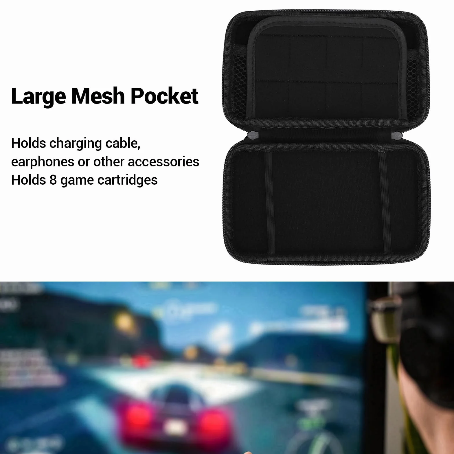 Połączenie Nintendonew Nowe 2DS XL, 2DS LL, New 3DS, 3DS Console, Hard Ochronne Turs Travel Case z 8 Kasetami Gier, przenoś (czerwony)