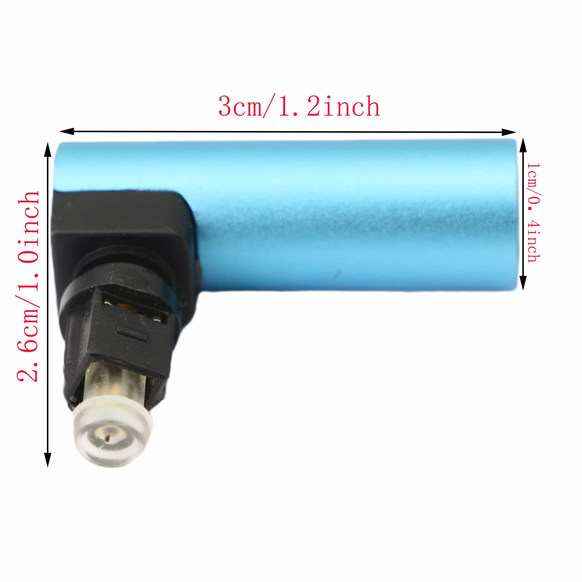 Toslink kąt prosty 90 stopni żeński do męskiego optyczne złącze audio adapter 2 sztuki niebieski