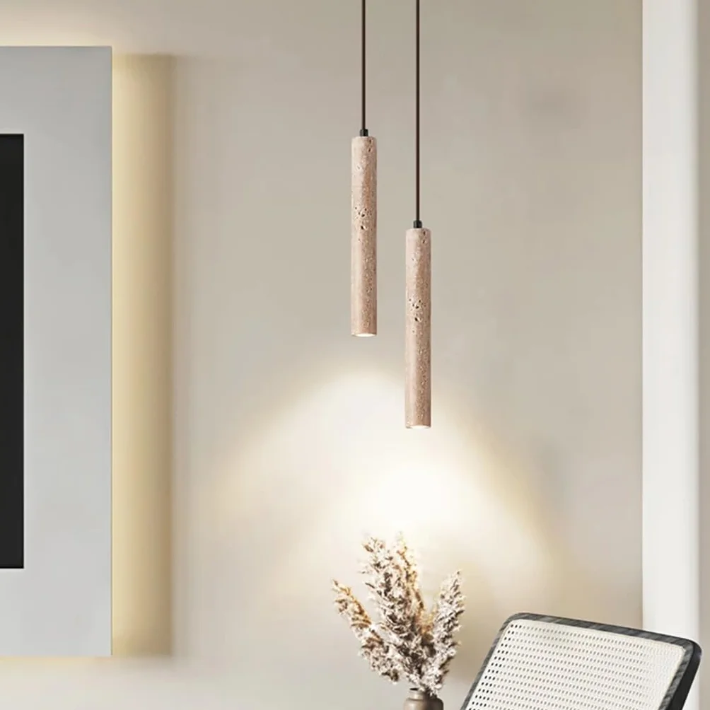 Światło Zawieszone W Stylu Retro Żółta Kamienna Lampa Wisząca Światło Zawieszone W Stylu Wabi Sabi Oświetlenie Dekoracyjne Regulowane Światło Zawieszone Do Sypialni Korytarz Bar(2 pack)