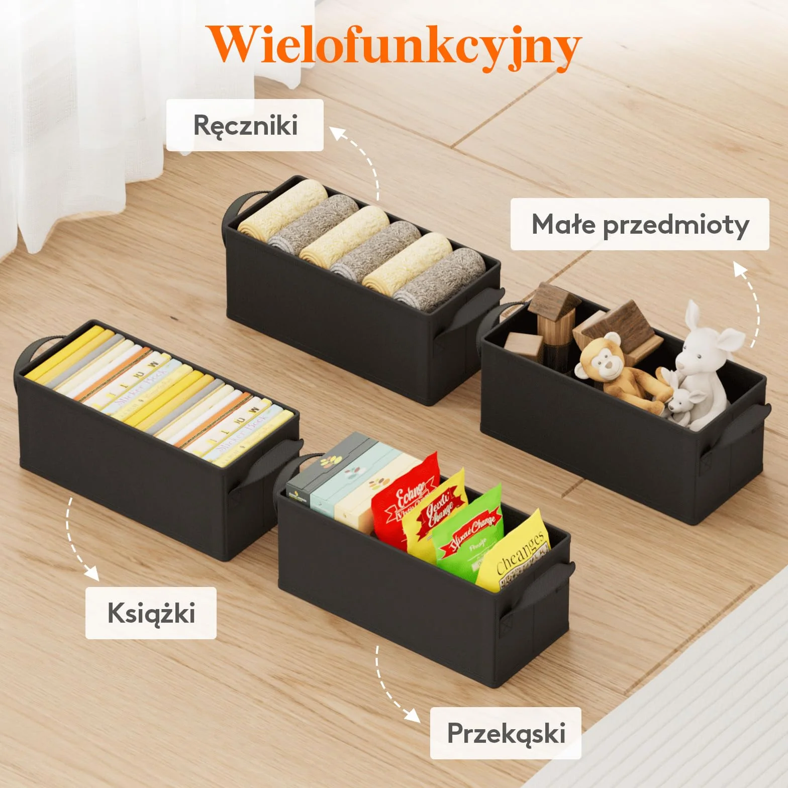 Lifewit Pudełko do przechowywania płyt 4 sztuki 120 płyt czarny