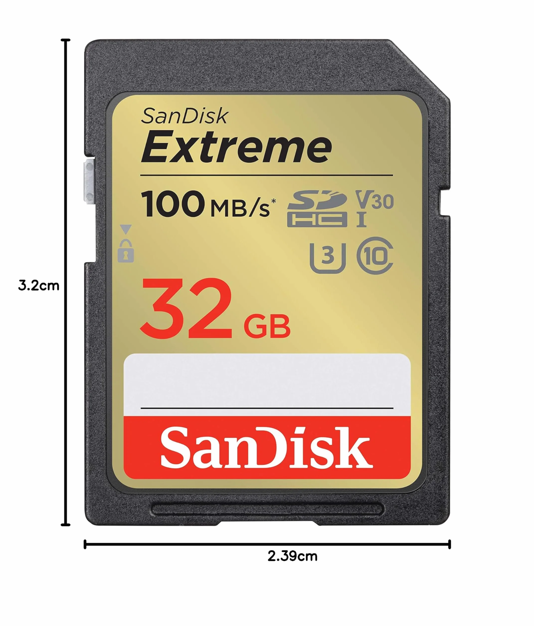SanDisk Karta Extreme SDHC 32 GB, do 100 MB/s UHS-I Class 10 U3 V30