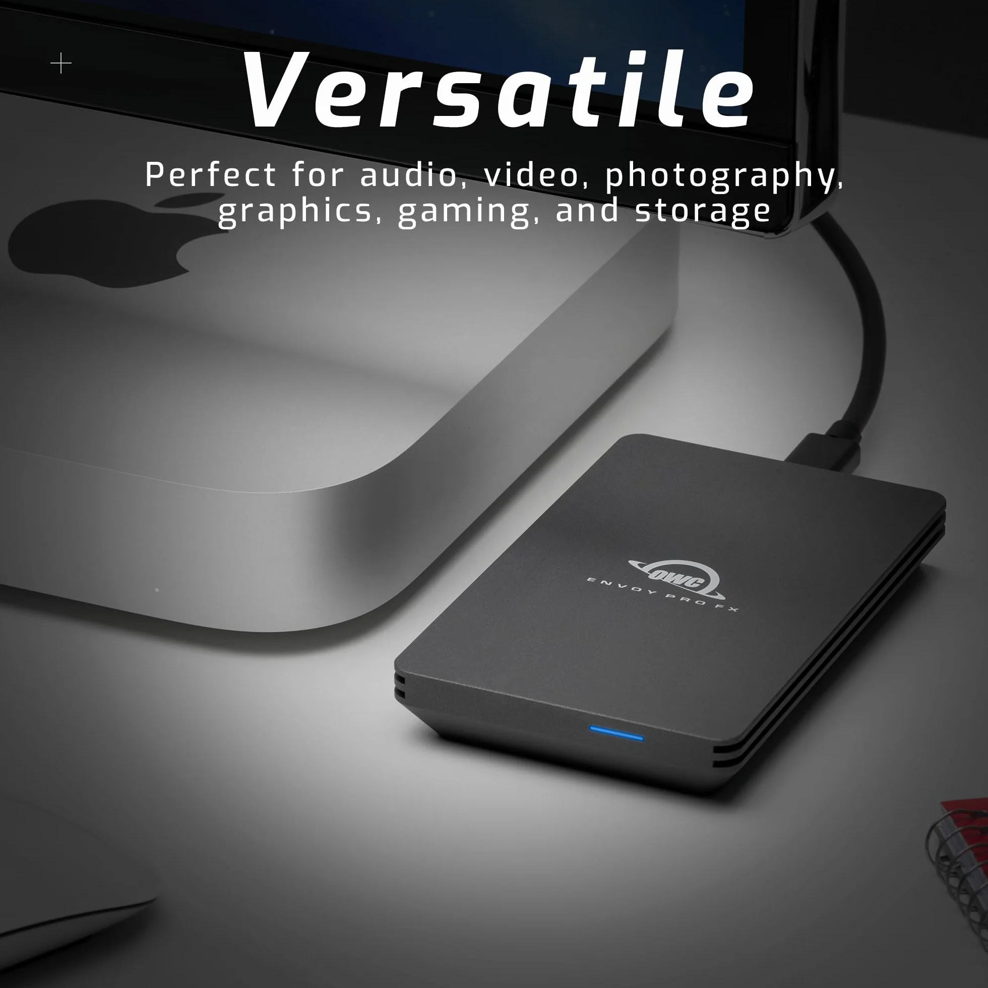 OWC - Envoy Pro FX - 2.0 TB - Thunderbolt 4 do 40 Gb/s, USB 3.2 Gen 2 do 10 Gb/s, do 2800 MB/s, przenośny, odporny na uderzenia, pyłoszczelny i wodoszczelny zgodnie z IP67 (Rugged), magistrala