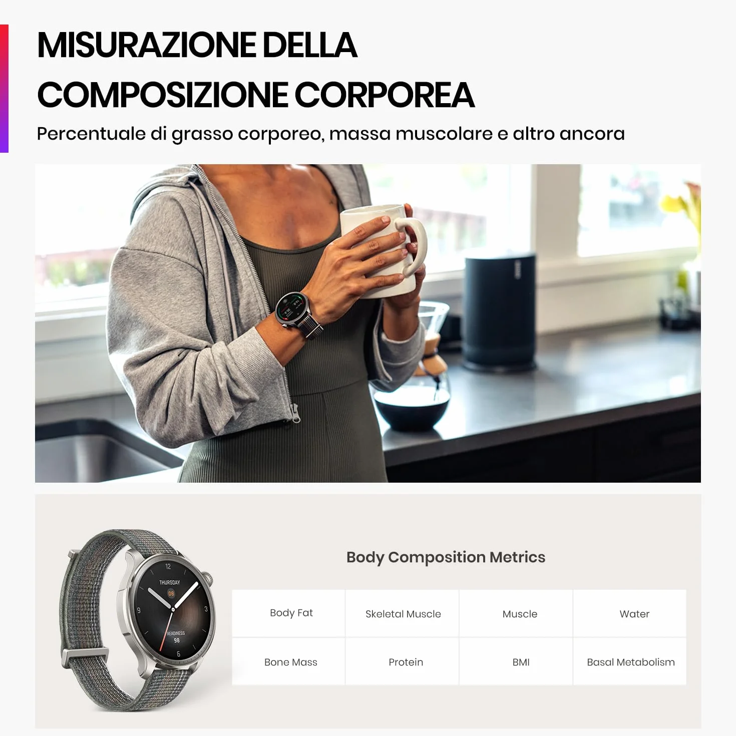 Amazfit Balance Inteligentny Zegarek, AI Fitness Coach Monitor snu i zdrowia z pomiarem składu ciała, GPS, Alexa, połączenia Bluetooth, 14-dniowy czas pracy baterii, 1,6-calowy wyświetlacz AMOLED