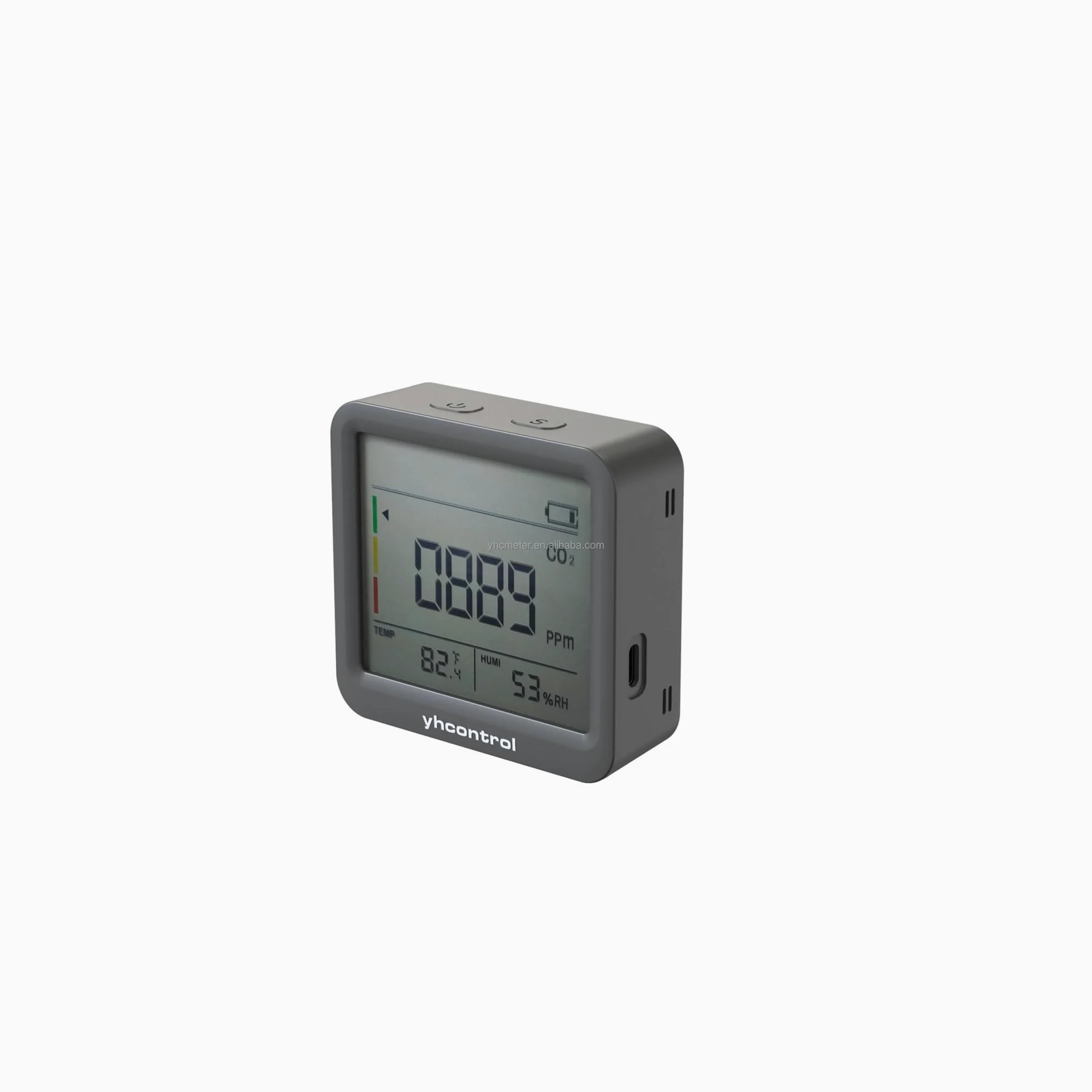 Monitor jakości powietrza, 5000ppm Wyświetlacz LCD Detektor miernika CO2 Detektor stężenia dwutlenku węgla do wykrywania gazów cieplarnianych w rolnictwie w pomieszczeniach,do domu, biura, samochodu