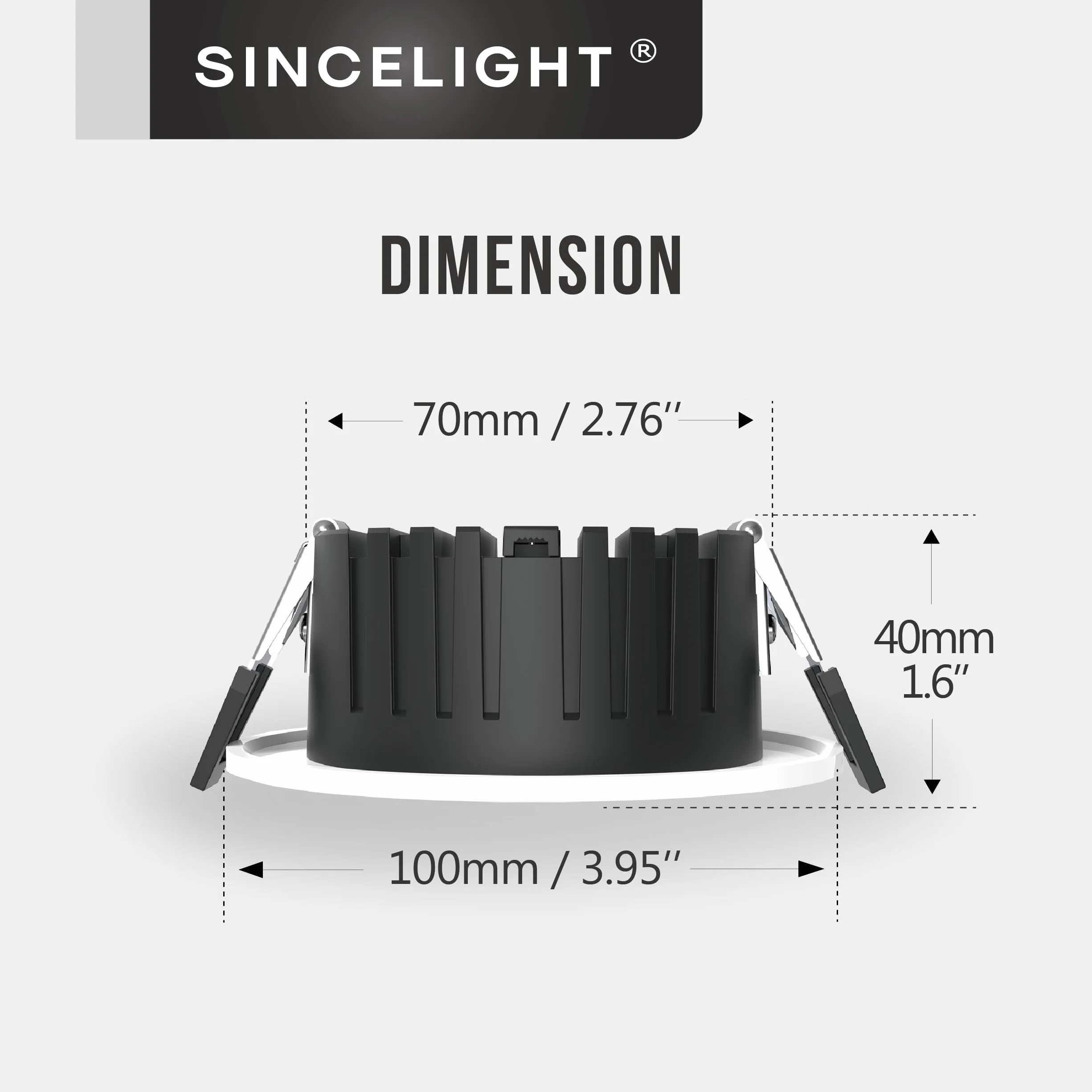SINCELIGHT PIR Czujnik Ruchu LED Oprawa Wbudowana, 12W Wpuszczane Reflektory Sufitowe na otwory Φ75mm, Automatyczne WŁĄCZ./WYŁĄCZ., Aktywacja Ruchem, 4000K Neutralna Biel, 1 szt.