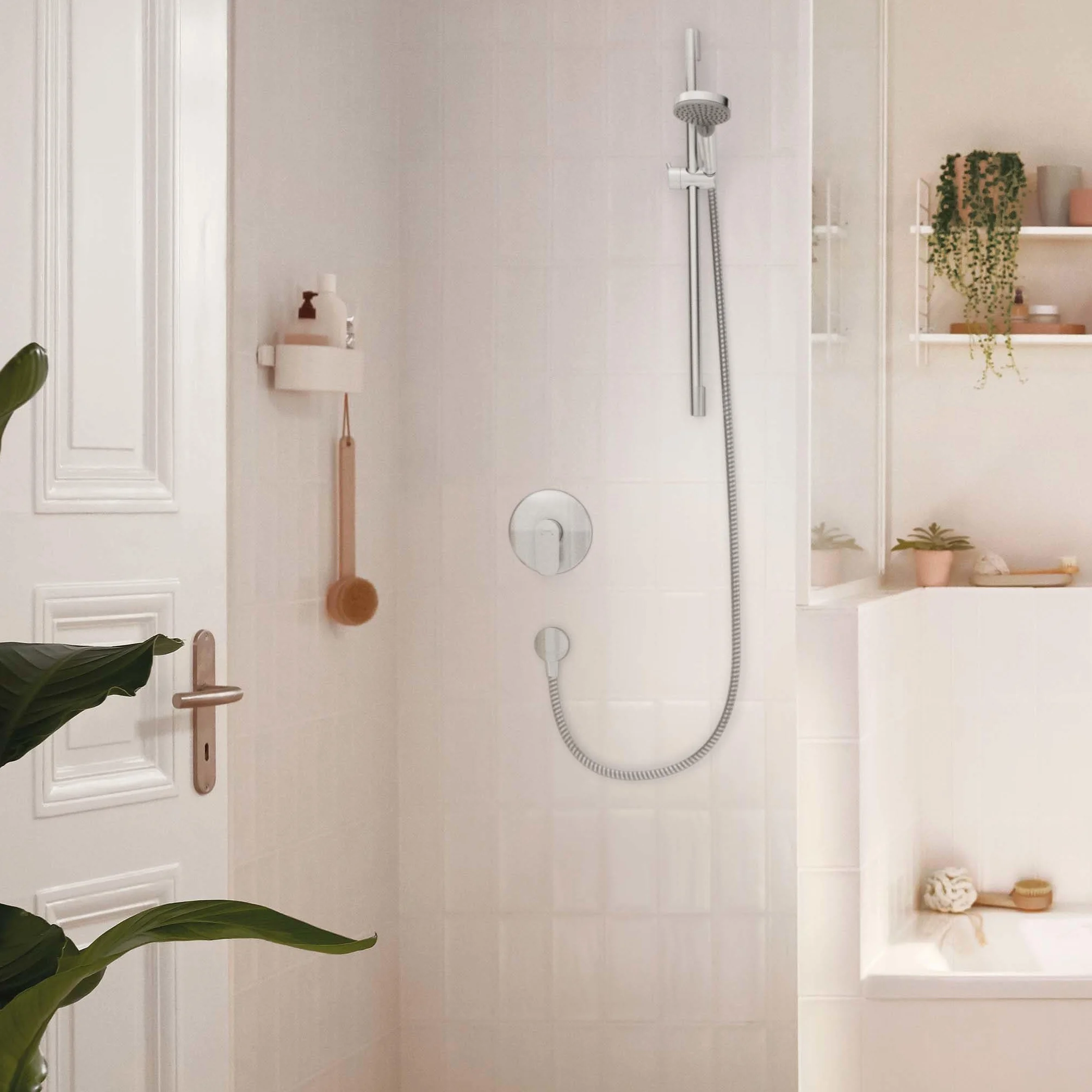 hansgrohe 72667000 Rebris S, podtynkowa bateria prysznicowa, 1 funkcja, chromowana jednouchwytowa bateria prysznicowa