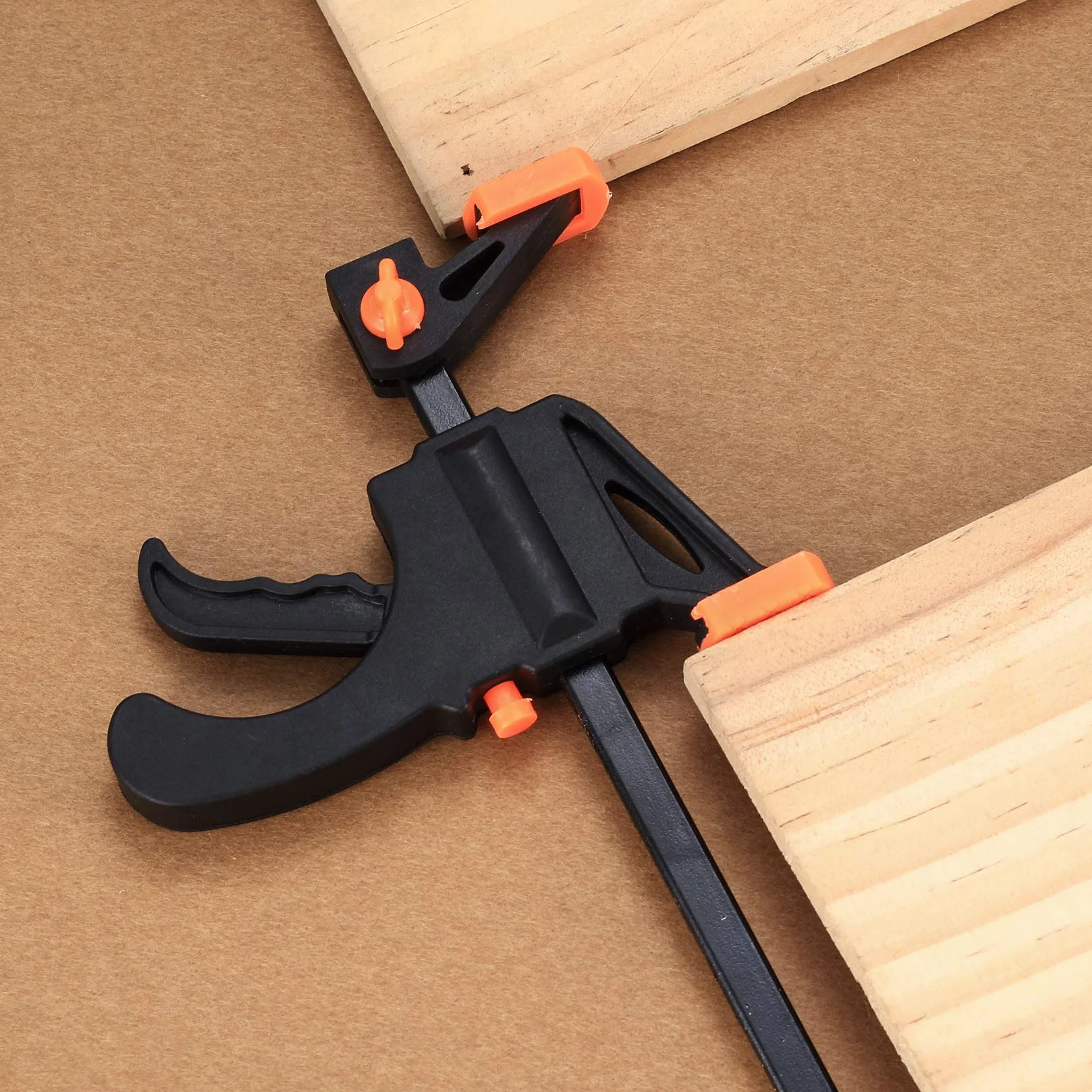 Zestaw 5 sztuk zacisków jednoręcznych, zacisk szybkomocujący, zaciski śrubowe F 10 cm, dociski szybkomocujące, zacisk zapadkowy do prac z drewna, rękodzieła, majsterkowania