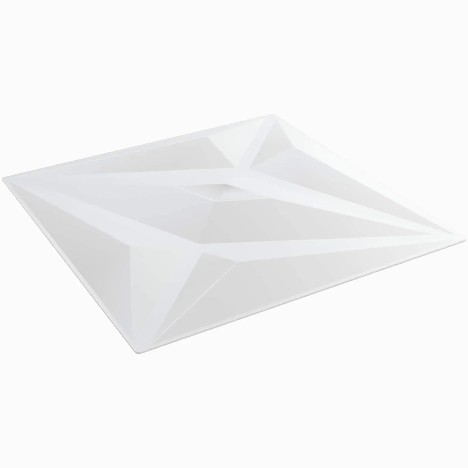 Panele ścienne 3D gwiazda 24 sztuki białe 50 x 50 cm XPS | Lekki materiał piankowy, możliwość przycięcia, do sypialni, salonu, łatwy w pielęgnacji