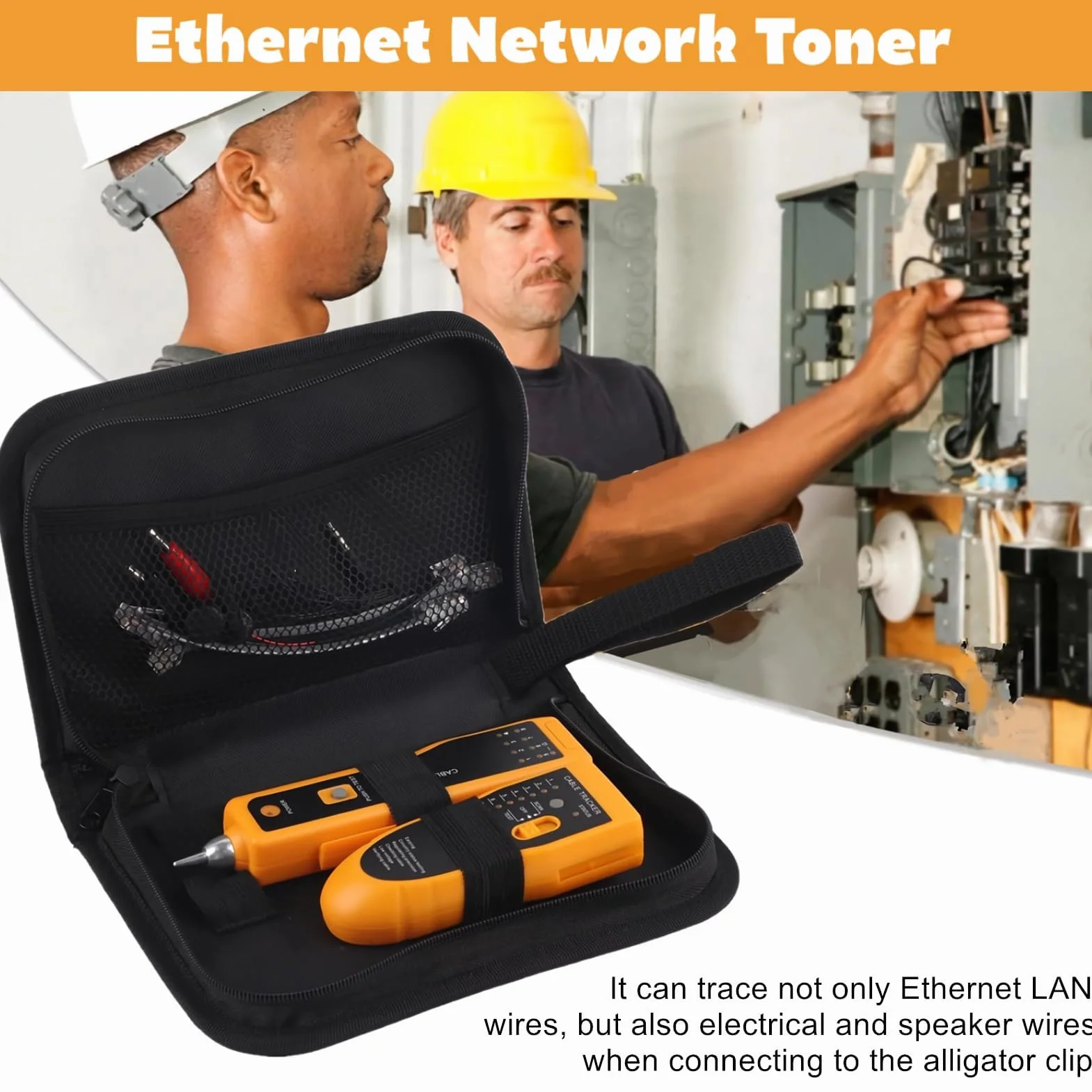 Wire Tracker Cable Tester Kabli Sieciowych, WireLine Finder Kabel Telefoniczny Ethernet LAN, Ręczny Tester Kabli Kablowych Drut Lisa i Psa