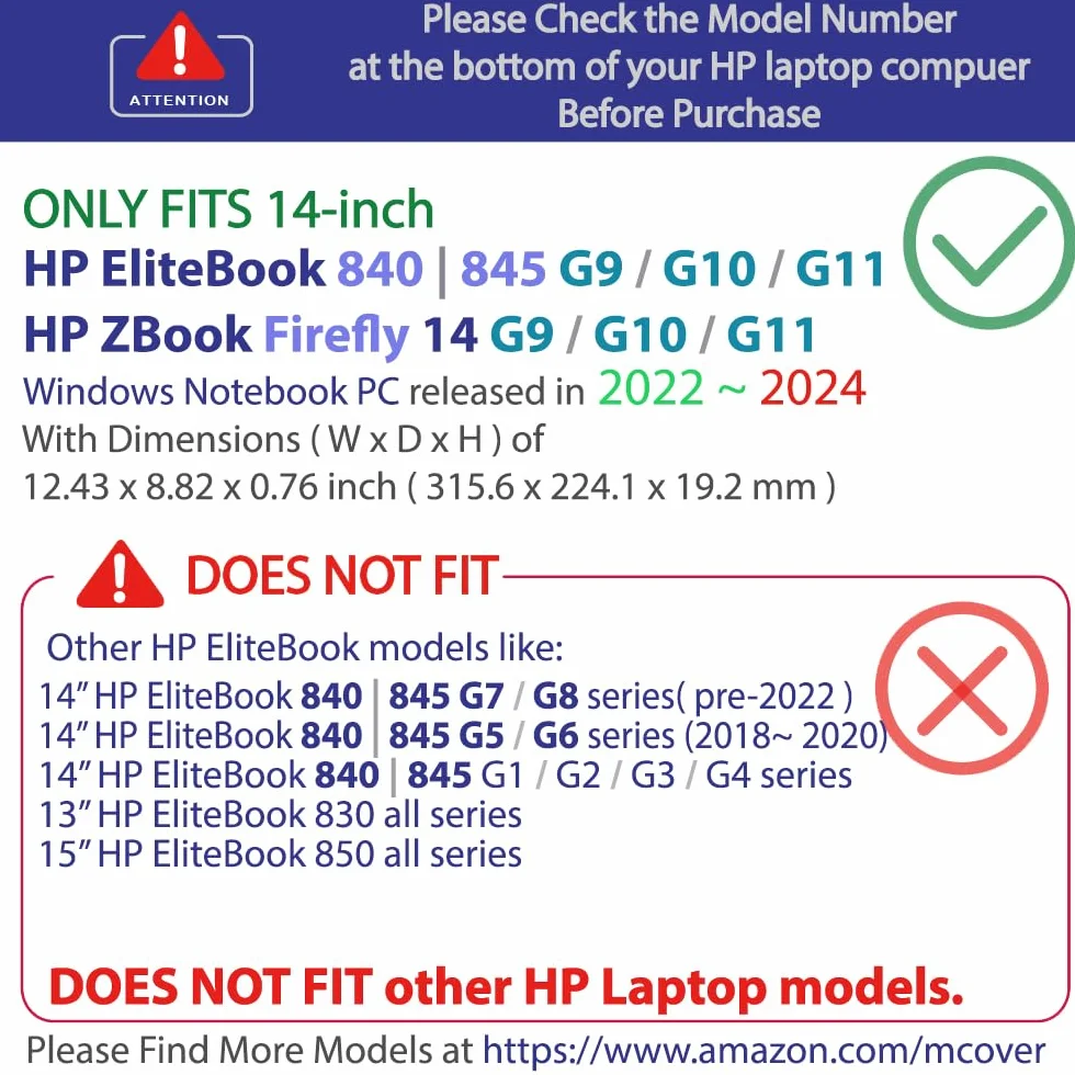 mCover Etui do HP EliteBook 840 G9 G10 14" 2022-2023 Intel AMD przezroczyste