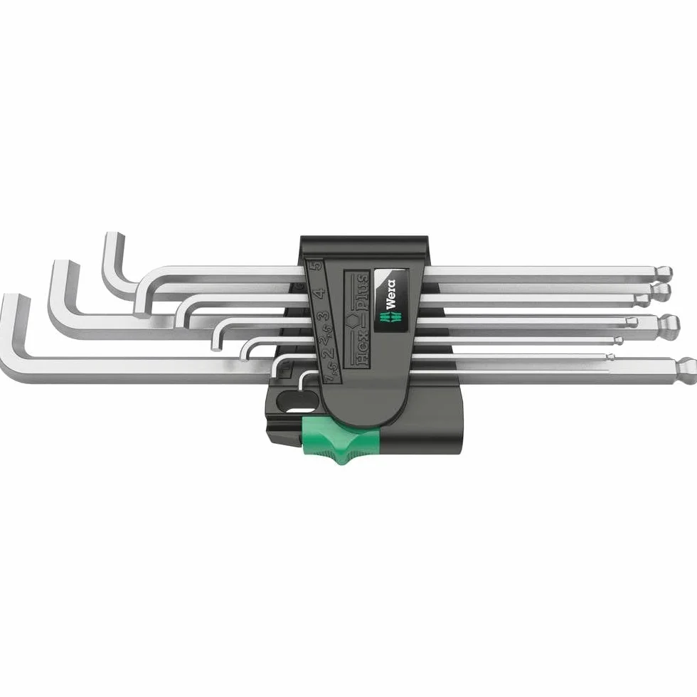 Wera 950 Pkls/9 Sm Sb Zestaw Kluczy Imbusowych, Czarny/Srebrny, 9 elementów