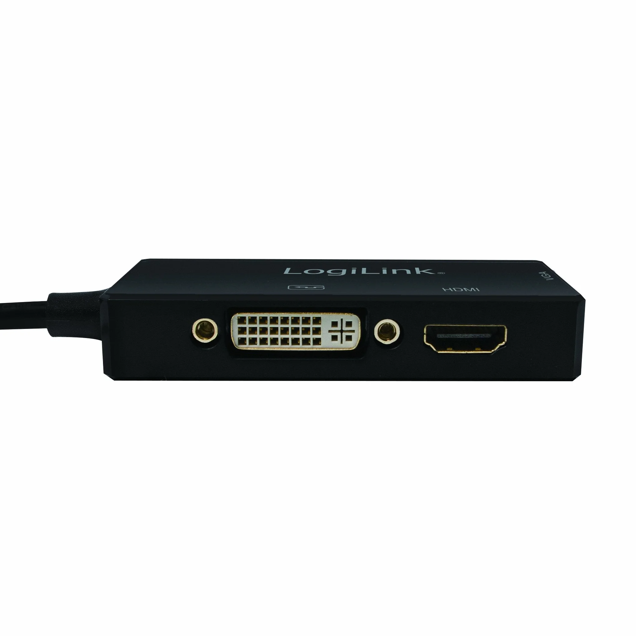 LogiLink CV0109 4K DisplayPort na DVI HDMI VGA adapter czarny