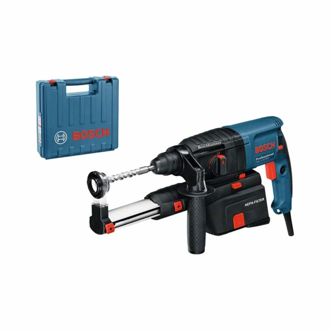 Bosch Professional: młot udarowo-obrotowy GBH 2-23 REA (zintegrowany i zdejmowany moduł odsysający, rękojeść dodatkowa, walizka)