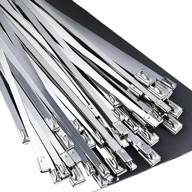 metalowe opaski kablowe, Ok. 100 szt. 304 stal nierdzewna 4,6/7,9/10/12 mm samoblokująca opaska zaciskowa do kabli wielofunkcyjna metalowa wydechu(10cm,10mm)