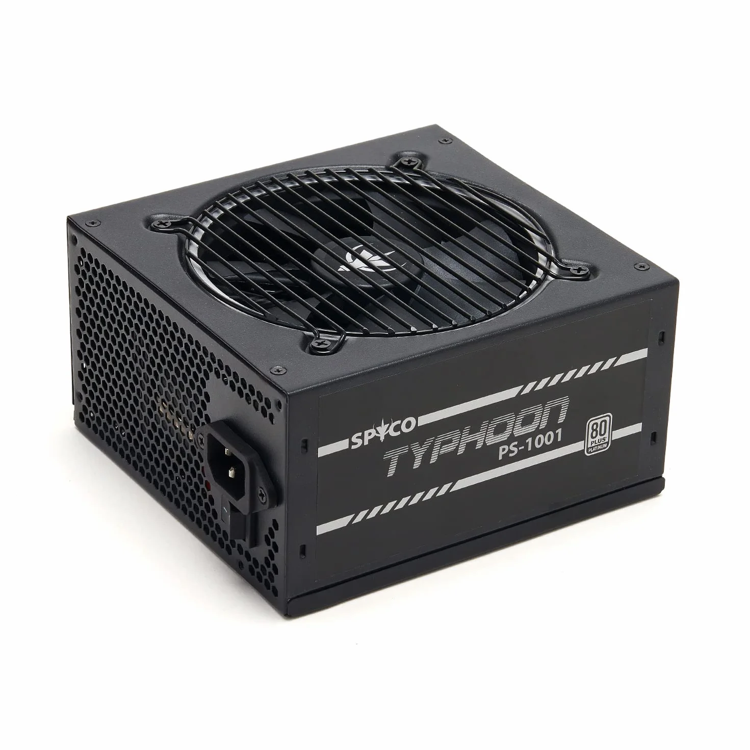 SPYCO Typhoon PS-1001, Gaming PSU 1000W, 80 PLUS Platinum, Full Modular, niskoszumowy, zasilacz ATX, wentylator Super Silent, kondensatory 105°C, kable Flat, Port PCIe 5.0