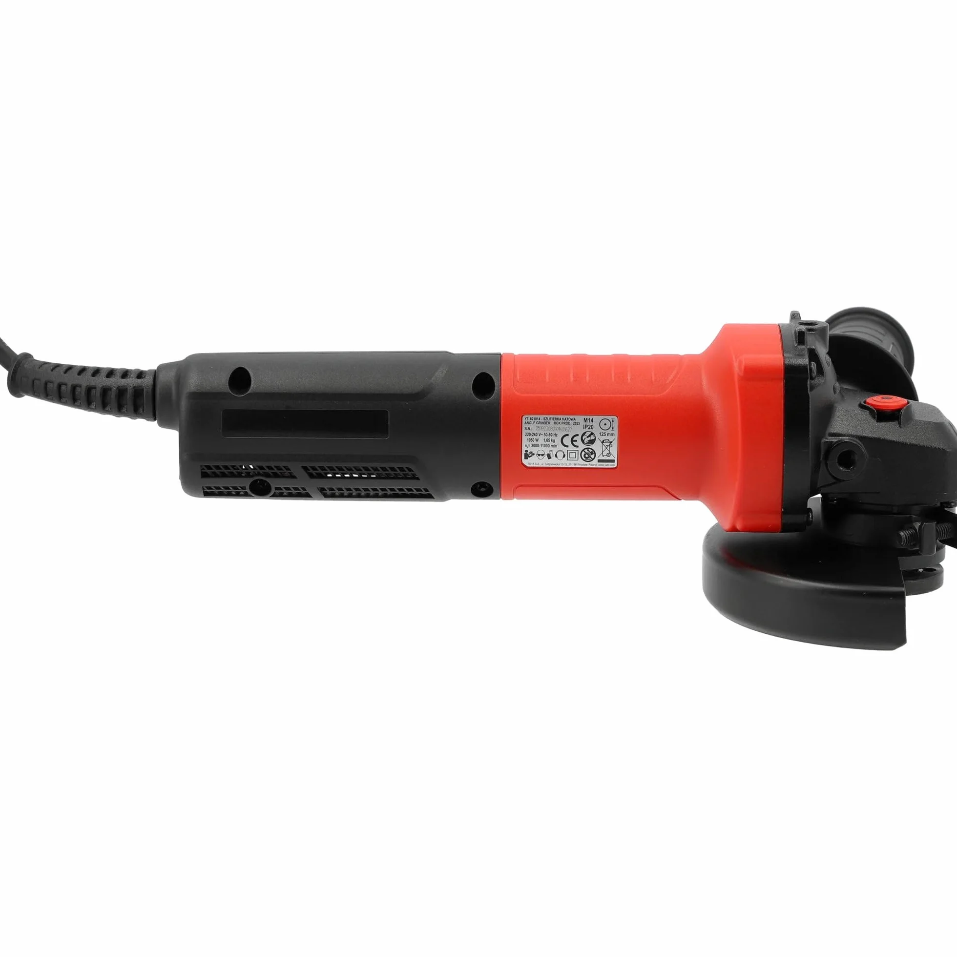 Szlifierka kątowa 1050 W, bezszczotkowa, 125 mm, M14, regulacja prędkości obrotowej 3000-11000 obr./min, miękki start, bezprzewodowa, trwała i bezpieczna