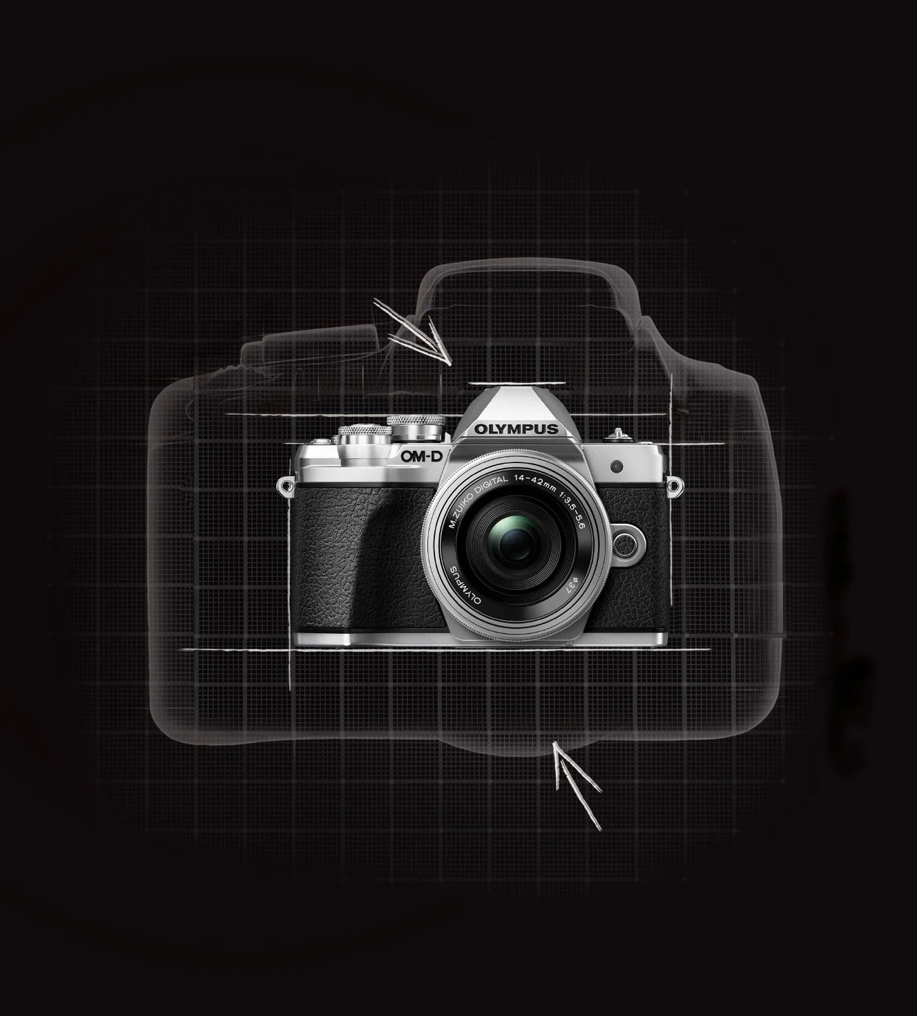 Olympus OM-D E-M10 Mark III Kit, Micro Four Thirds aparat systemowy (16 megapikseli, stabilizator obrazu, wizjer elektroniczny, wideo 4K) + M.Zuiko obiektyw zmiennoogniskowy 14-42 mm EZ, srebrny