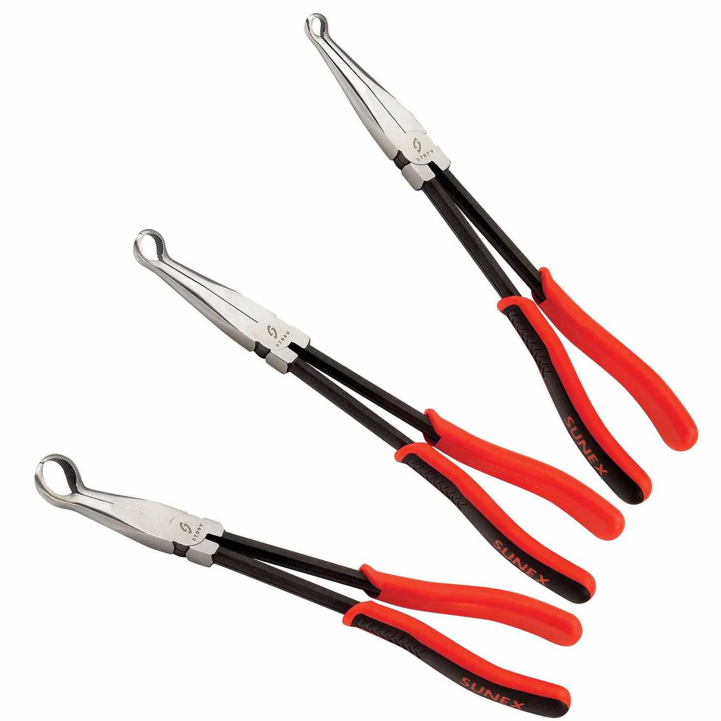 Sunex Tools Sunex 3703V zestaw szczypiec do węża 11", czerwone