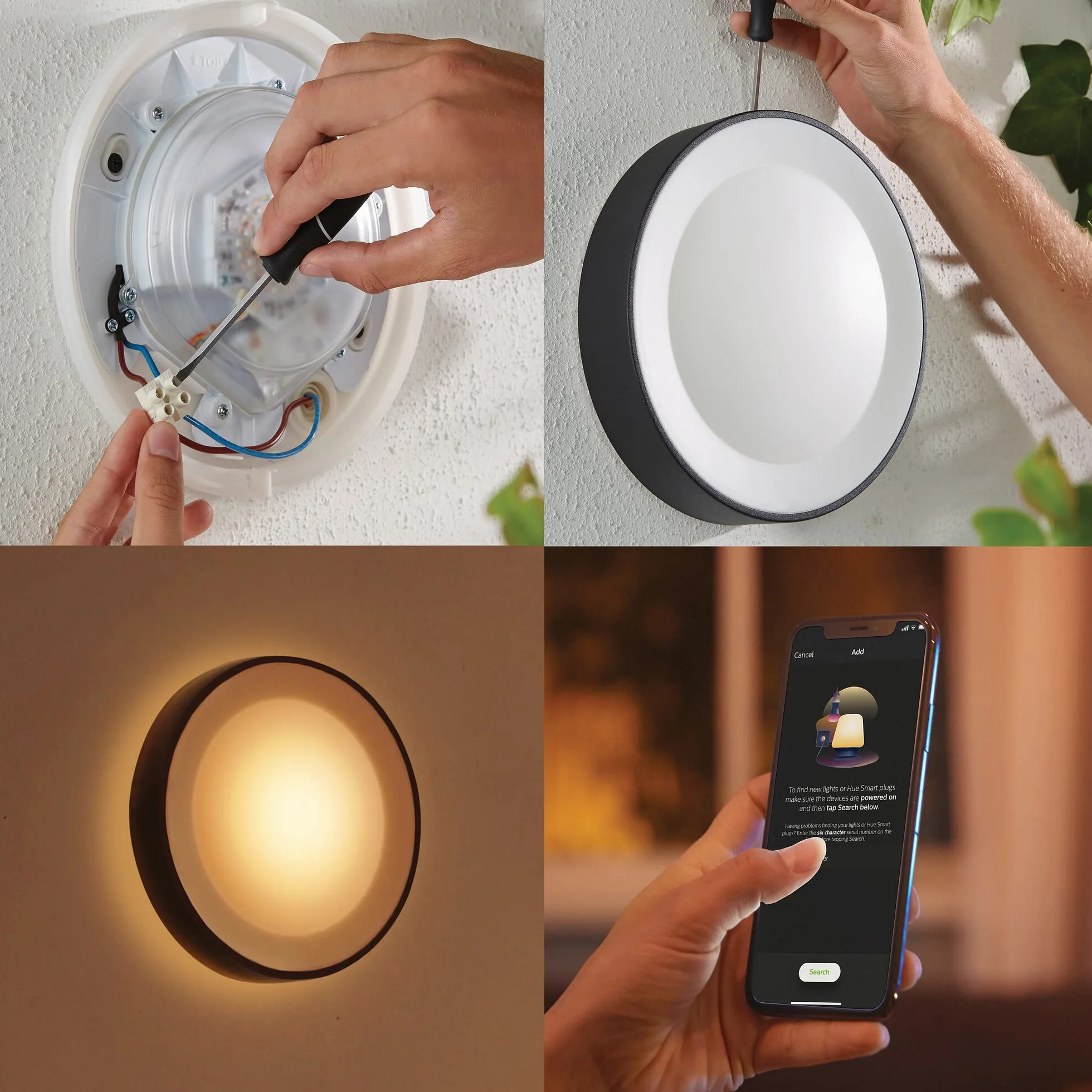 Philips Hue White and color ambiance Kinkiet zewnętrzny Daylo Wbudowane źródło światła LED Światło białe i kolorowe Zasilanie sieciowe Inteligentne sterowanie dzięki mostkowi Hue*