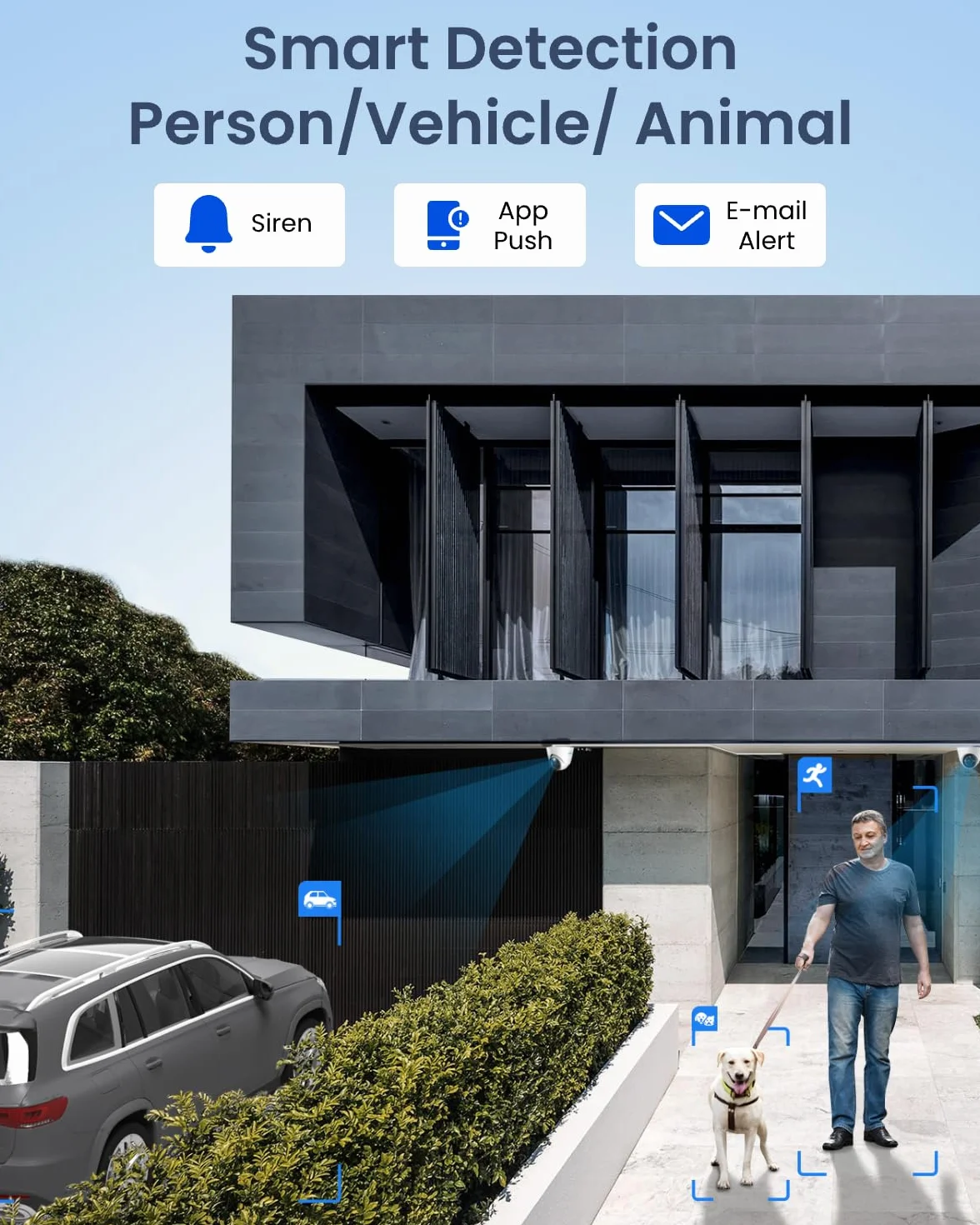 System bezpieczeństwa Reolink 12 MP z wyszukiwaniem wideo AI, detekcją osób/pojazdów/zwierząt, ochroną obwodową, kolorowym i podczerwonym noktowizorem, 2-drożnym audio, nagrywaniem 24/7, RLK8-1200D4-A