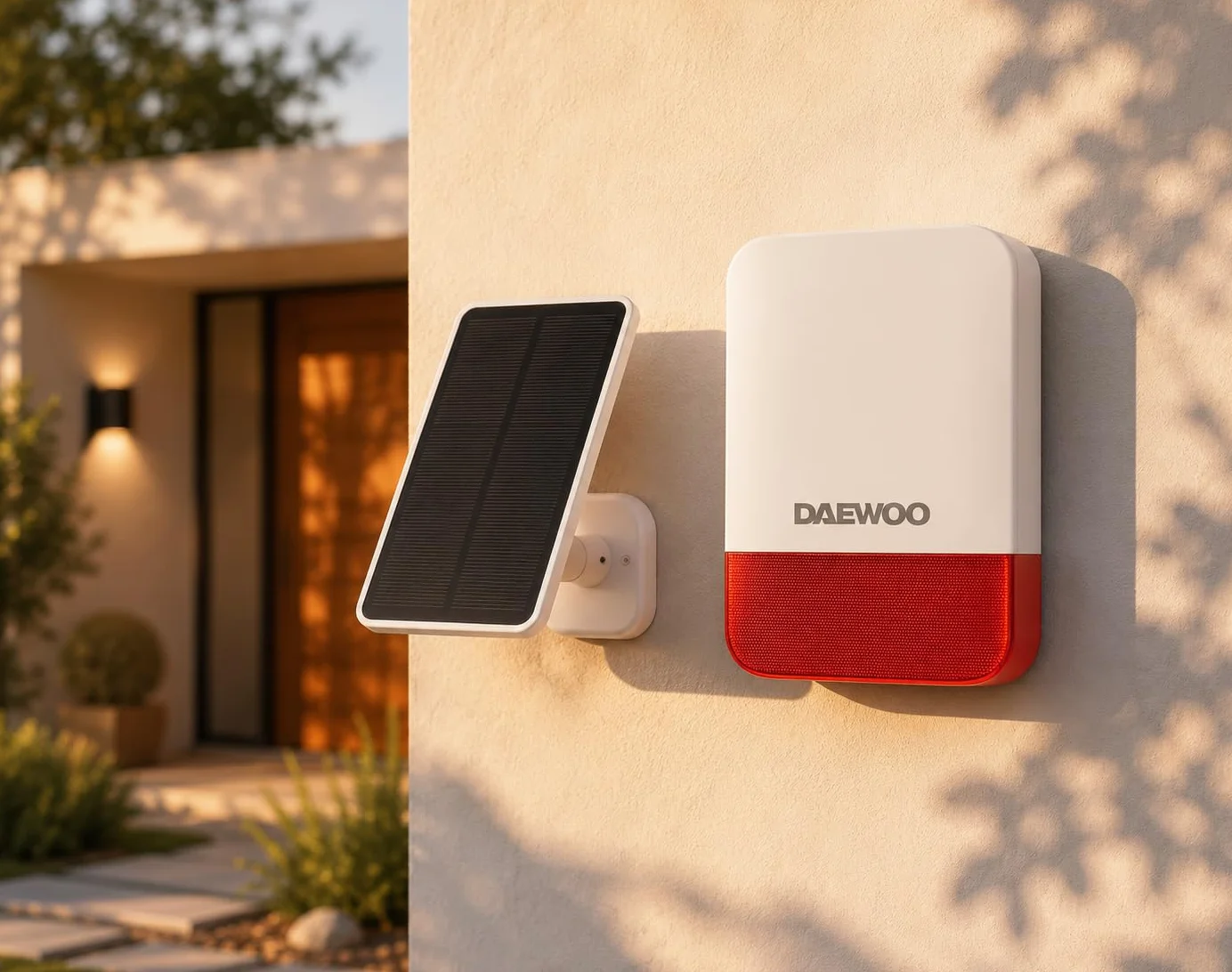 Daewoo Security Touch Essential+ - Alarm domowy bez abonamentu z kamerą HD, syreną słoneczną, 4 czujniki drzwi, 2 czujniki ruchu - kompatybilny z Alexa i Google Home
