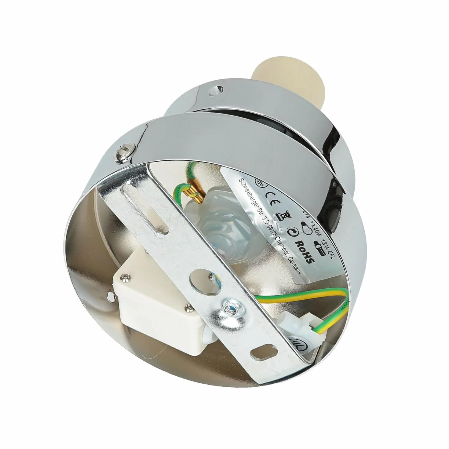 Lampa sufitowa łazienkowa kula metalowa szkło w chromie 1x G9 wymienna łazienka korytarz wewnętrzna lampa sufitowa ponadczasowe oświetlenie kompaktowe
