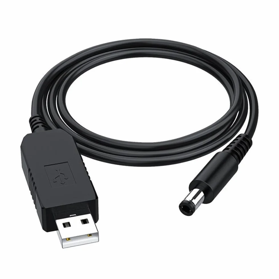 Gebildet Przetwornica Napięcia USB DC 5V do DC 12V,kabel zasilający USB z gniazdem DC 5.5 x 2.5mm lub 5.5 x 2.1mm, kabel USB 5V do DC 12V (100cm)